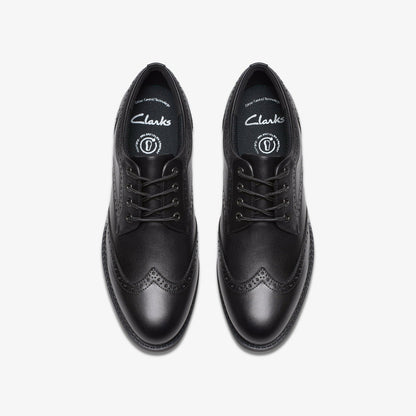 Tapa Pure Youth Black Leather - Clarks Kids