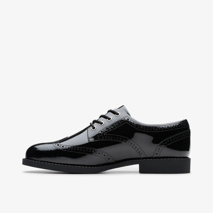 Tapa Pure Youth Black Patent - Clarks Kids