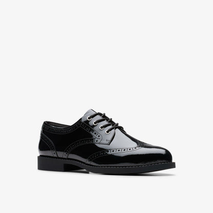 Tapa Pure Youth Black Patent - Clarks Kids