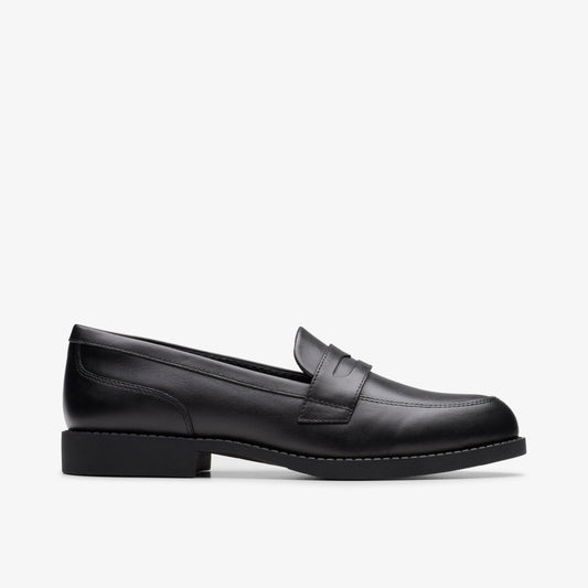 Tapa Edge Youth Black Leather - Clarks Kids