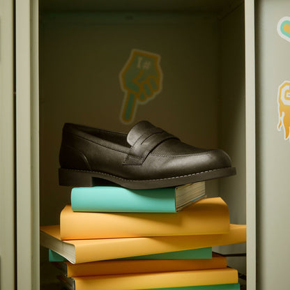 Tapa Edge Youth Black Leather - Clarks Kids