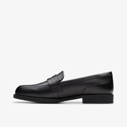 Tapa Edge Youth Black Leather - Clarks Kids