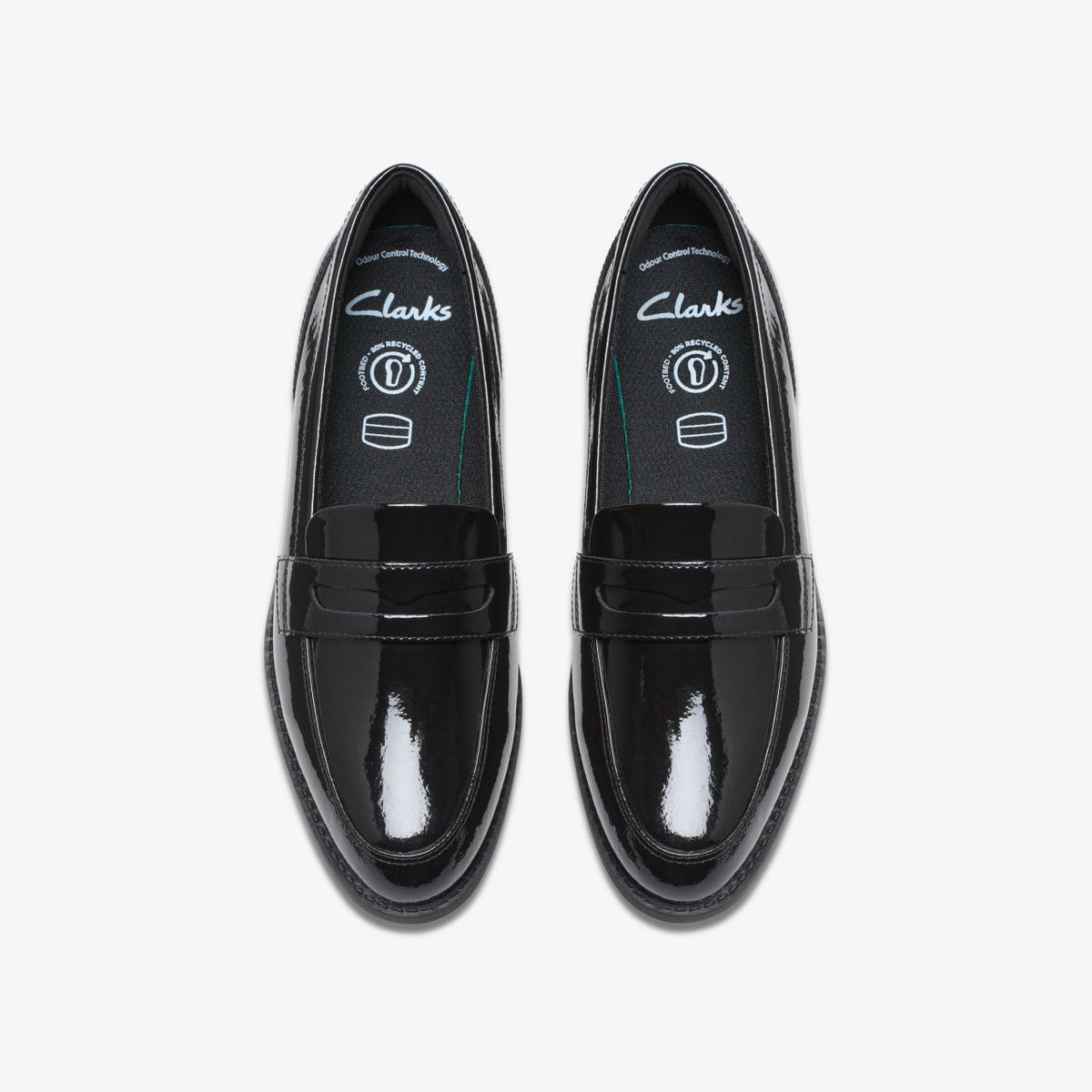 Tapa Edge Youth Black Patent - Clarks Kids