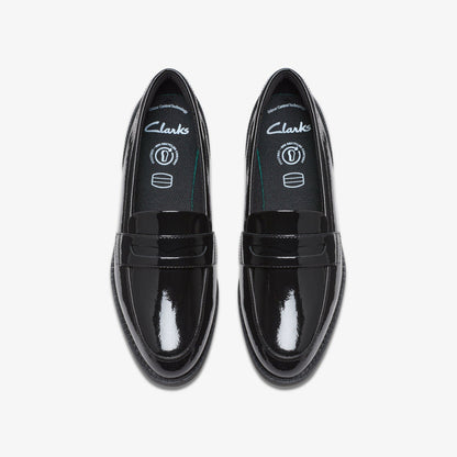 Tapa Edge Youth Black Patent - Clarks Kids