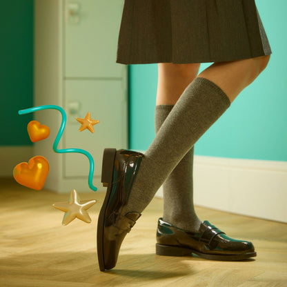Tapa Edge Youth Black Patent - Clarks Kids