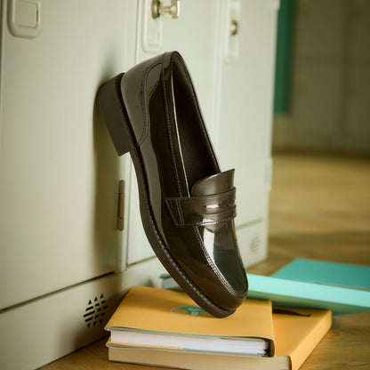 Tapa Edge Youth Black Patent - Clarks Kids