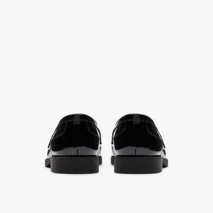 Tapa Edge Youth Black Patent - Clarks Kids