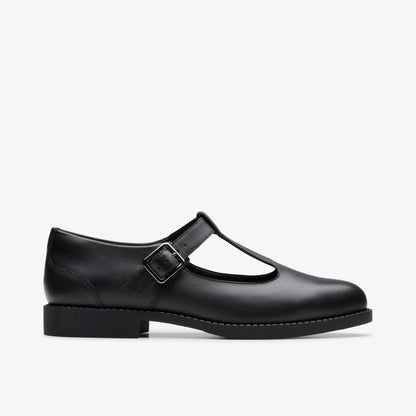 Tapa Hope Youth Black Leather - Clarks Kids