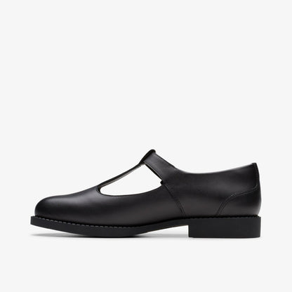 Tapa Hope Youth Black Leather - Clarks Kids