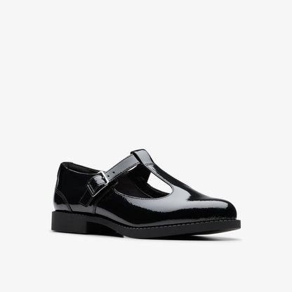 Tapa Hope Youth Black Patent - Clarks Kids