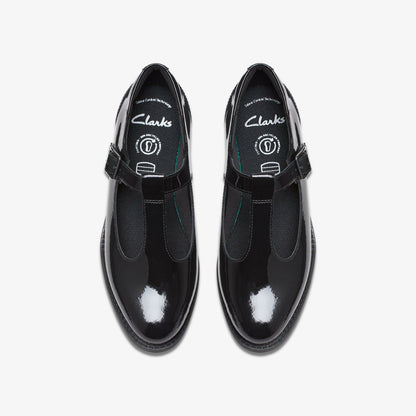 Tapa Hope Youth Black Patent - Clarks Kids