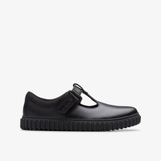 Cove Hope Kid Black Leather - Clarks Kids