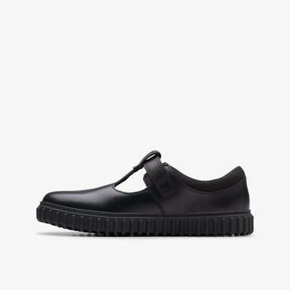 Cove Hope Kid Black Leather - Clarks Kids
