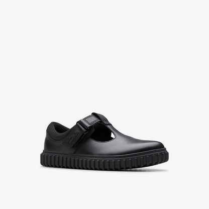 Cove Hope Kid Black Leather - Clarks Kids