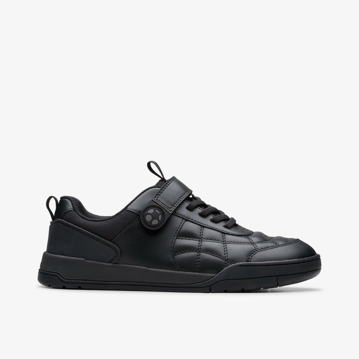 Laser Cross Youth Black Leather - Clarks Kids