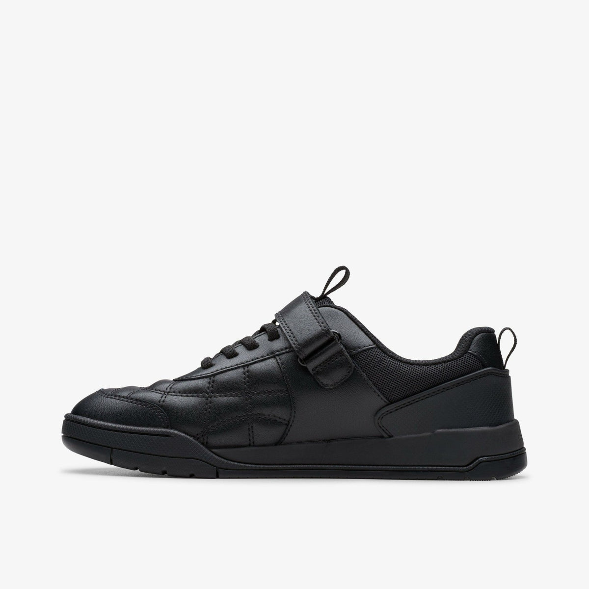Laser Cross Youth Black Leather - Clarks Kids