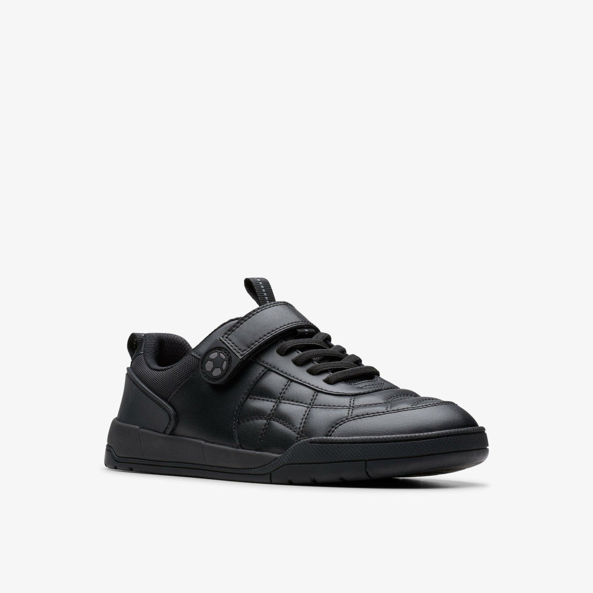 Laser Cross Youth Black Leather - Clarks Kids