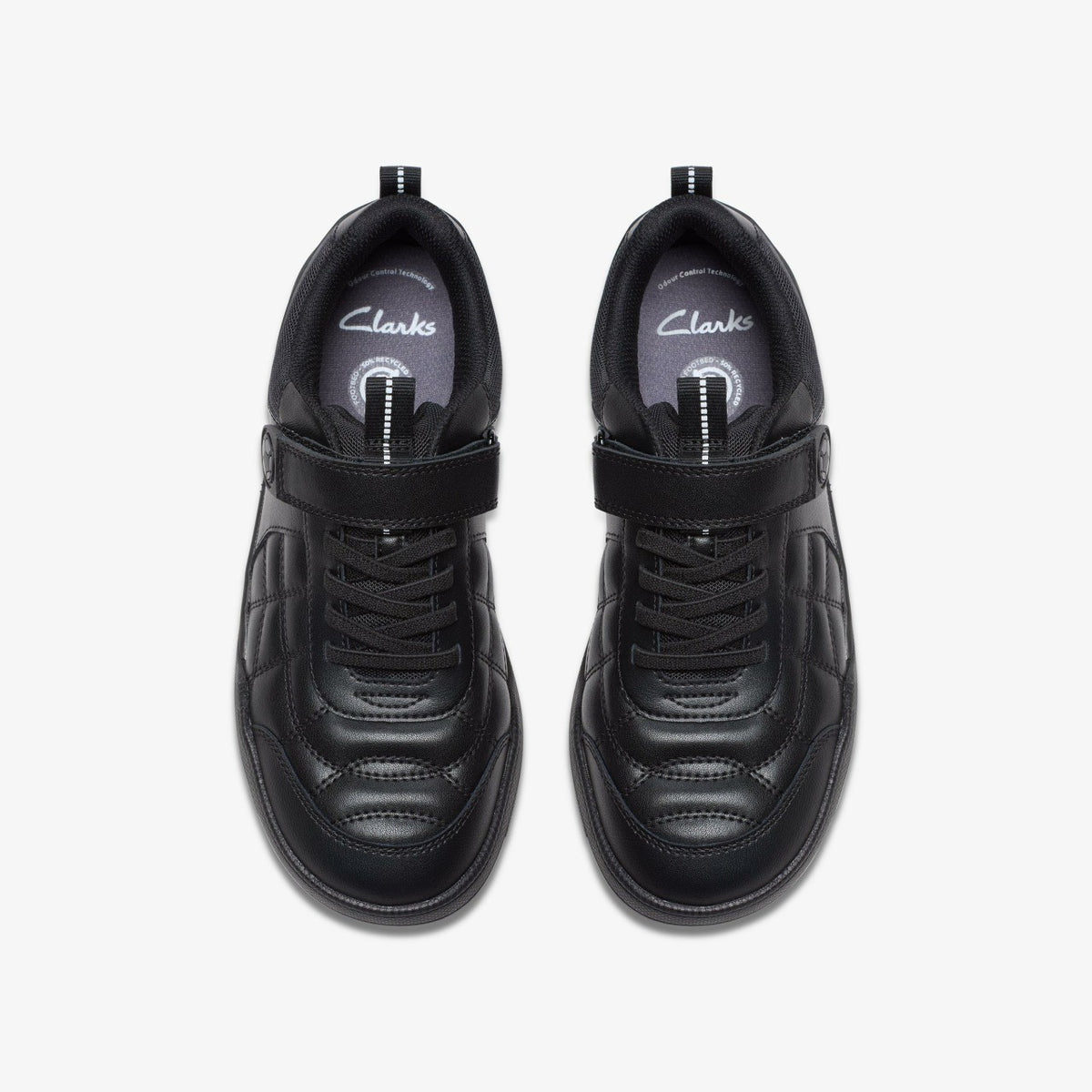 Laser Cross Youth Black Leather - Clarks Kids