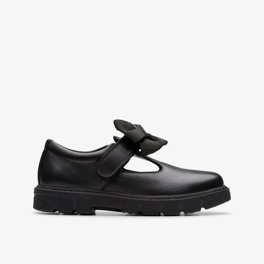 Lorcam Hope Kid Black Leather - Clarks Kids