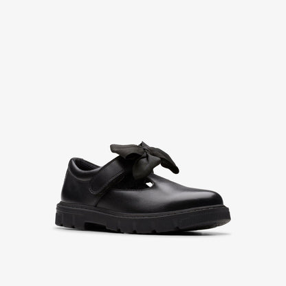 Lorcam Hope Kid Black Leather - Clarks Kids