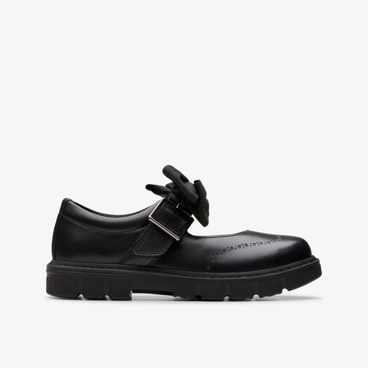 Lorcam Jane Kid Black Leather - Clarks Kids