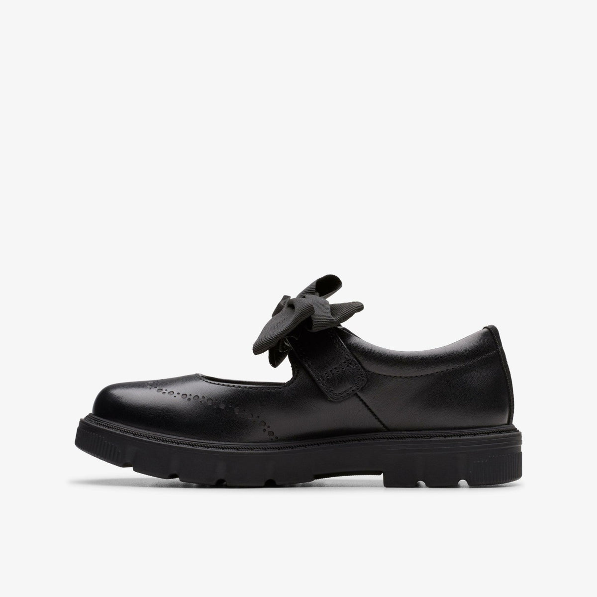 Lorcam Jane Kid Black Leather - Clarks Kids