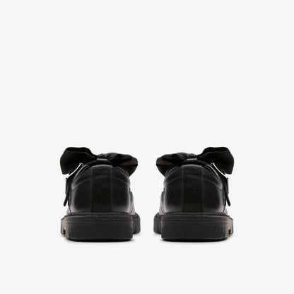 Lorcam Jane Kid Black Leather - Clarks Kids