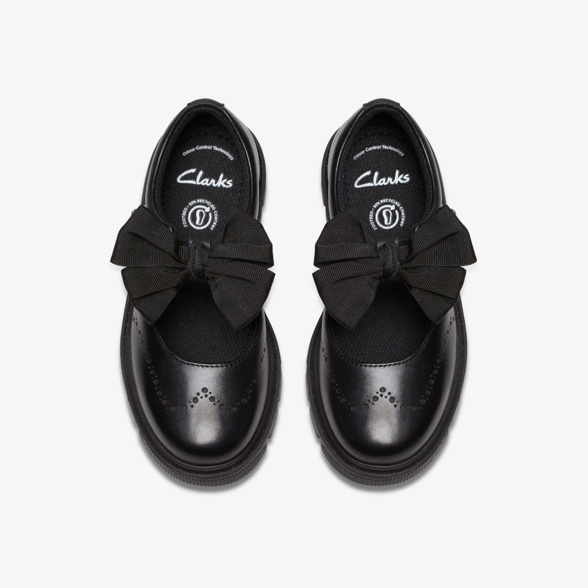 Lorcam Jane Kid Black Leather - Clarks Kids