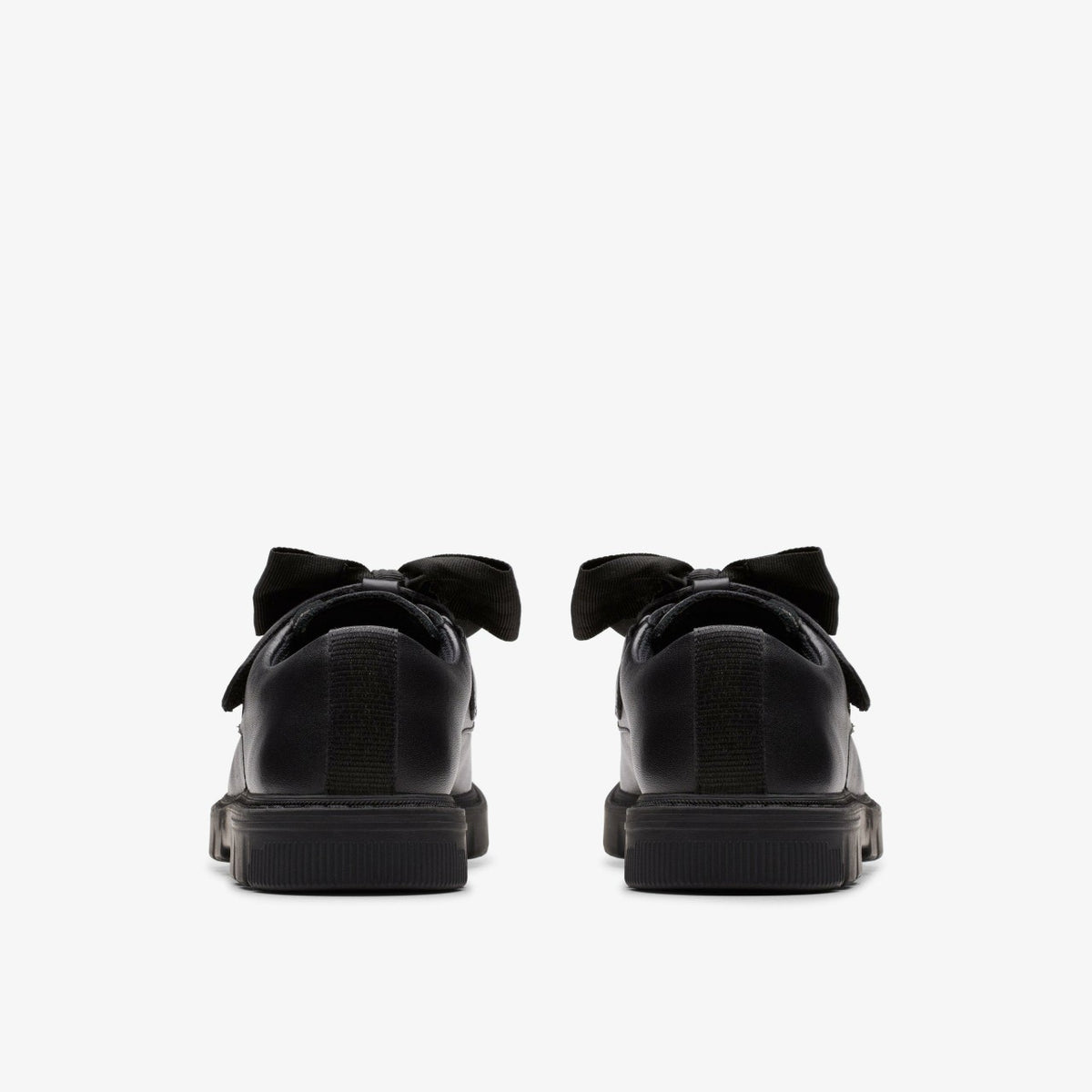 Lorcam Bow Kid Black Leather - Clarks Kids