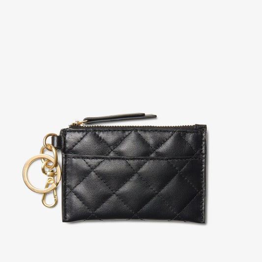 Quilted Card Black Leather - Clarks Women