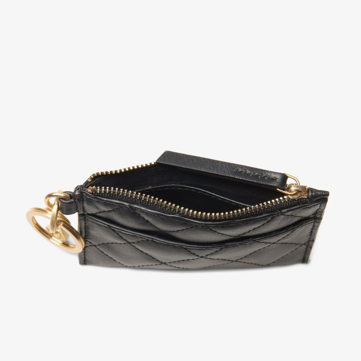 Quilted Card Black Leather - Clarks Women