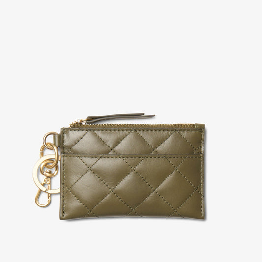 Quilted Card Olive Leather - Clarks Women
