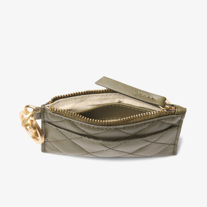 Quilted Card Olive Leather - Clarks Women