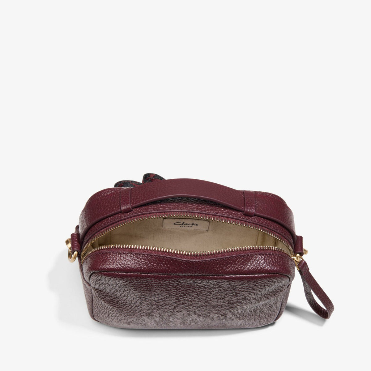 Camera Cross Burgundy Leather - Clarks Women