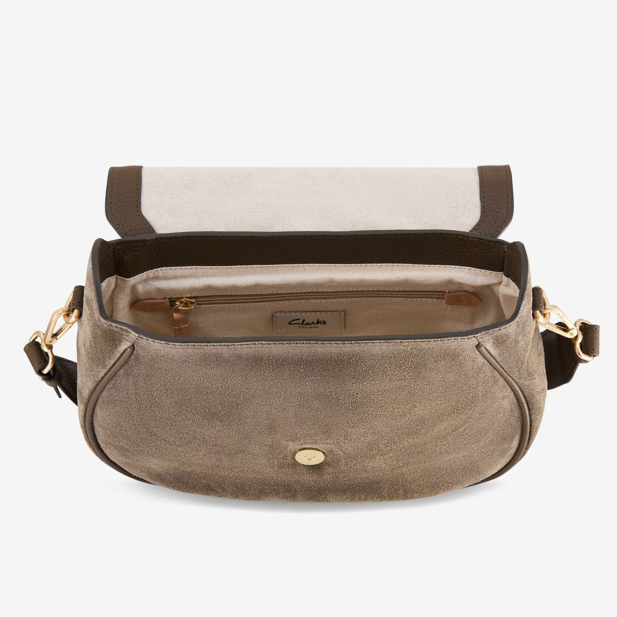 Utility Saddle Olive Suede - Clarks Women