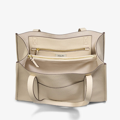 Shopper Tote Cream - Clarks Women