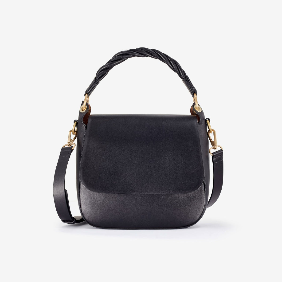 Twist Midi Black Leather - Clarks Women