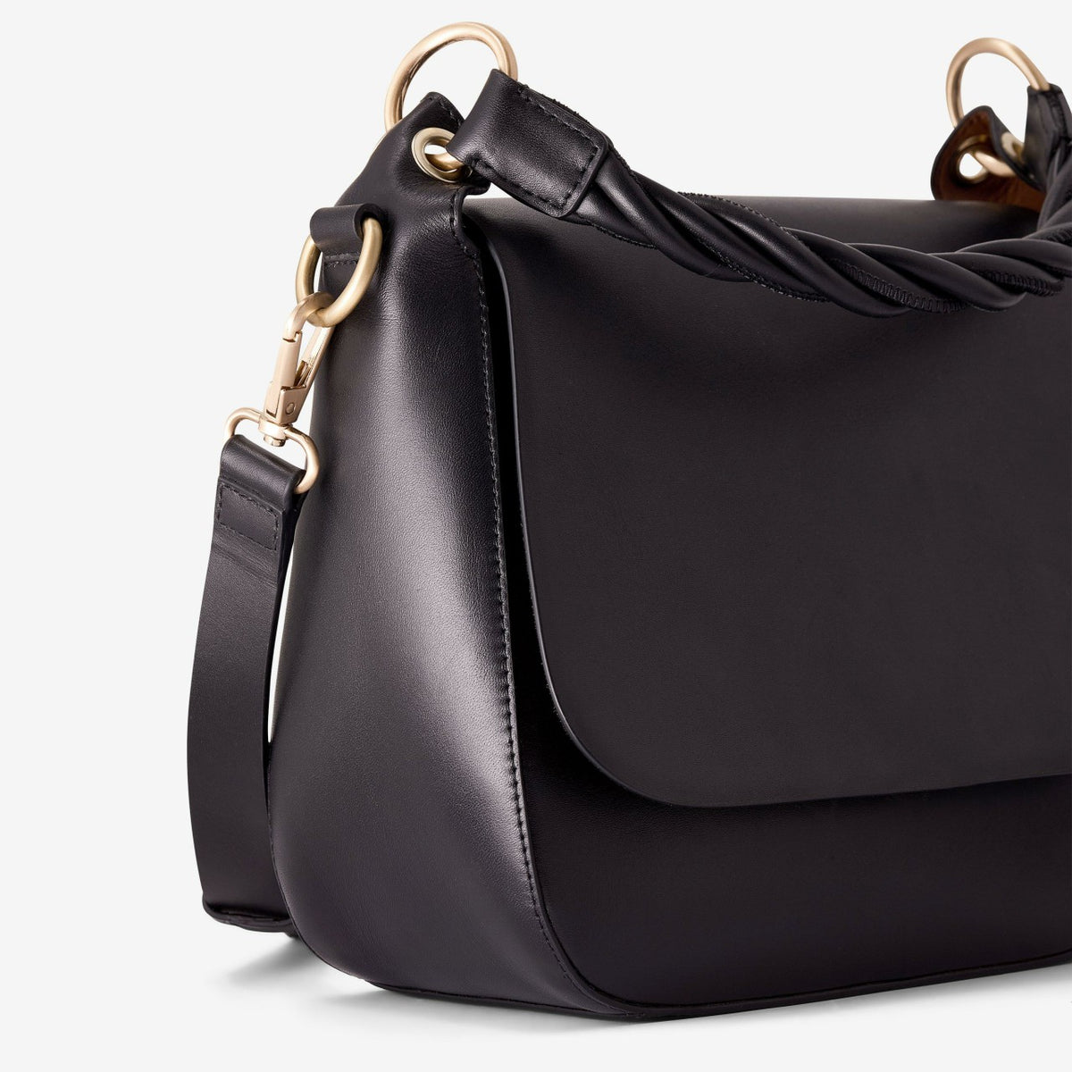 Twist Midi Black Leather - Clarks Women