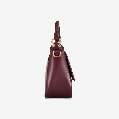 Twist Midi Burgundy Leather - Clarks Women