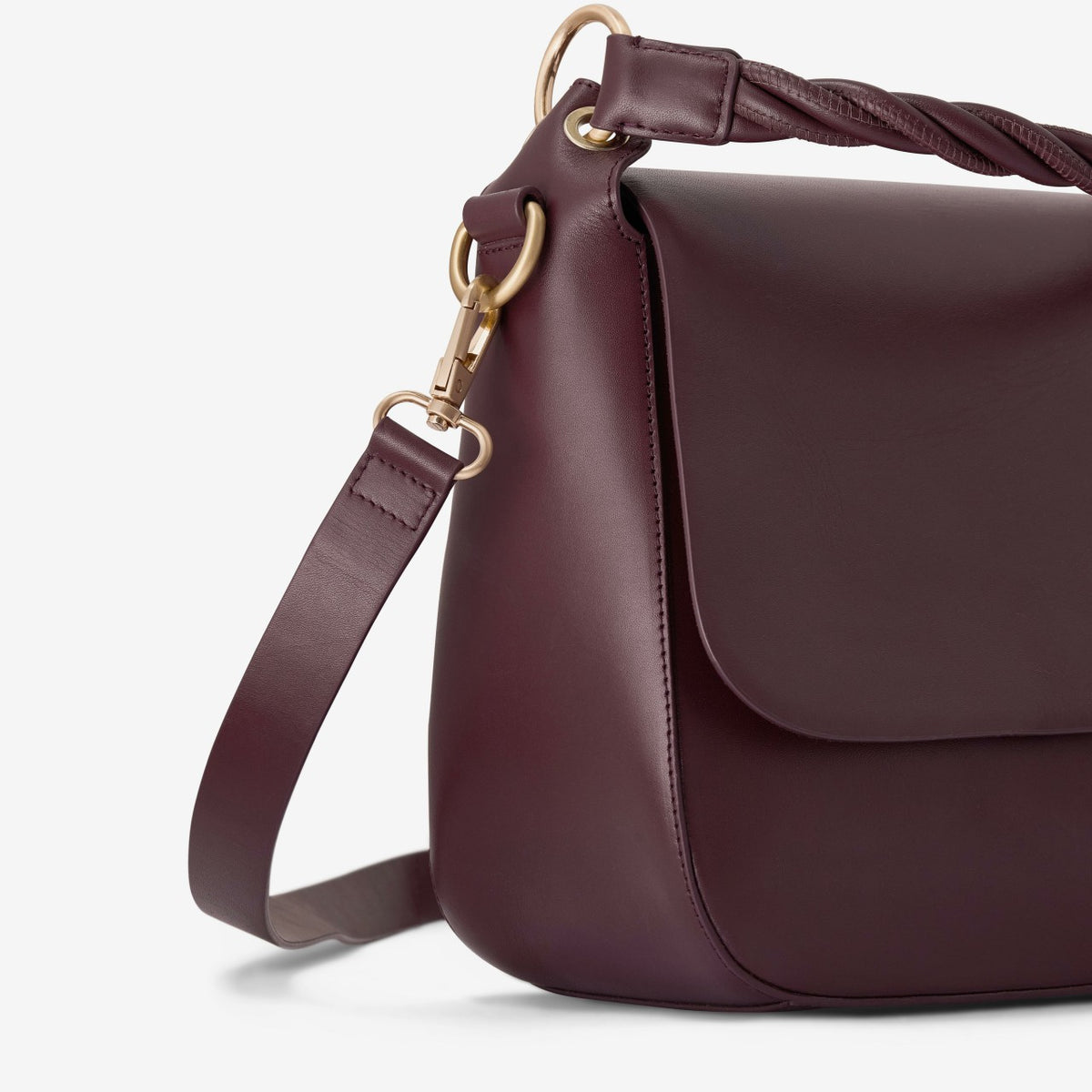 Twist Midi Burgundy Leather - Clarks Women
