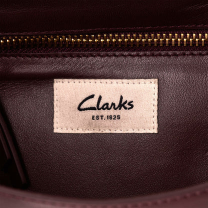 Twist Midi Burgundy Leather - Clarks Women