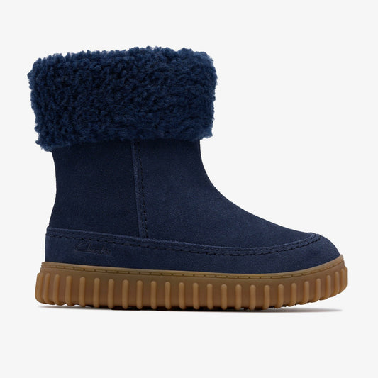 Cove Snug Toddler Navy Suede - Clarks Kids