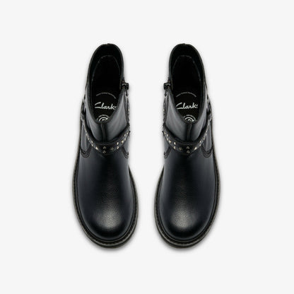Prague Shine Kid Black Leather - Clarks Kids