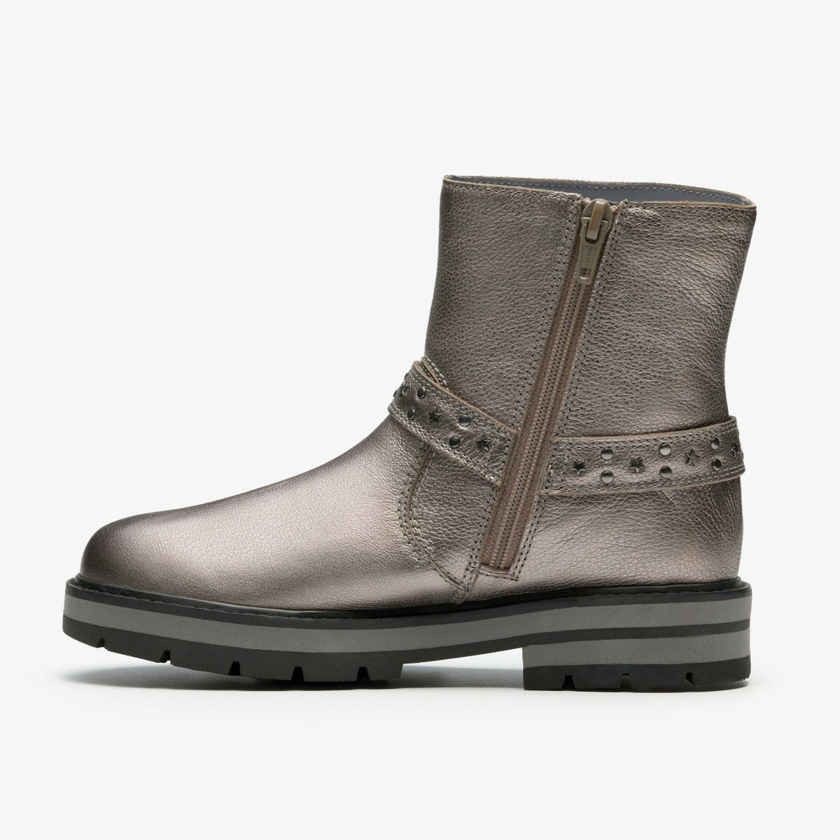 Prague Shine Kid Pewter Metallic - Clarks Kids