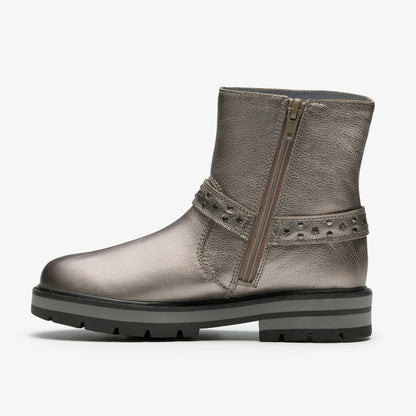 Prague Shine Kid Pewter Metallic - Clarks Kids