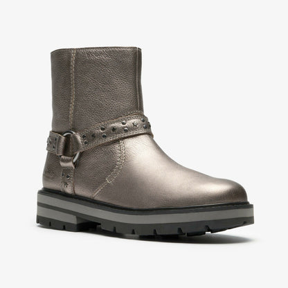 Prague Shine Kid Pewter Metallic - Clarks Kids