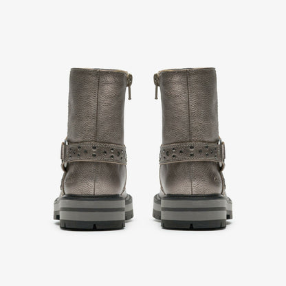 Prague Shine Kid Pewter Metallic - Clarks Kids
