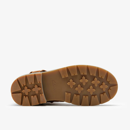Prague Shine Kid Tan Suede - Clarks Kids