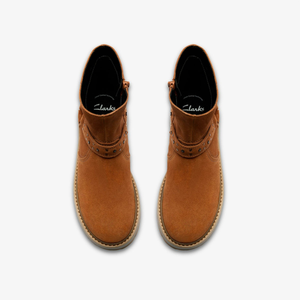 Prague Shine Kid Tan Suede - Clarks Kids