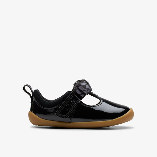 Roamer Trim Toddler Black Patent - Clarks Kids